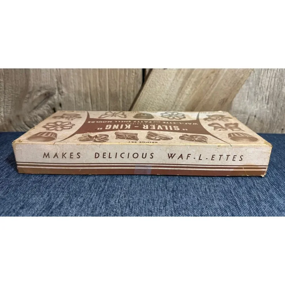 Vintage Silver King Waf - L - Ette Patty Shell Rosette Mold Waffle Kit Luncheon